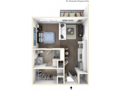 1 bed 1 bath floor plan D 1 bed 1 bath floor plan D